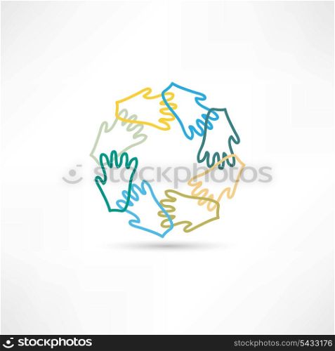 group hands icon icon