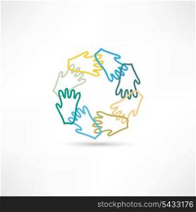 group hands icon icon