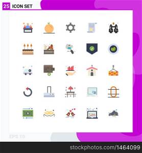Group of 25 Modern Flat Colors Set for cake, find, setting, explore, finance Editable Vector Design Elements