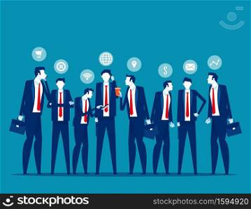 Group of business colleagues. Concept business teamwork vector illustration, Together, flat cartoon character style.