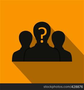 Group of business people icon. Flat illustration of group of business people vector icon for web isolated on yellow background. Group of business people icon, flat style