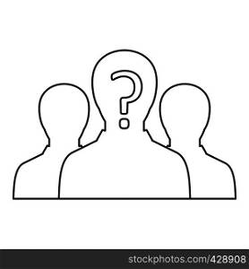 Group of business people icon. Outline illustration of group of business people vector icon for web. Group of business people icon, outline style