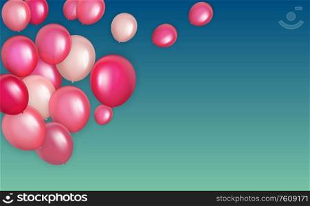 Group of Colour Glossy Helium Balloons Background. Set of Balloons for Birthday, Anniversary, Celebration Party Decorations. Vector Illustration EPS10. Group of Colour Glossy Helium Balloons Background. Set of Balloons for Birthday, Anniversary, Celebration Party Decorations. Vector Illustration