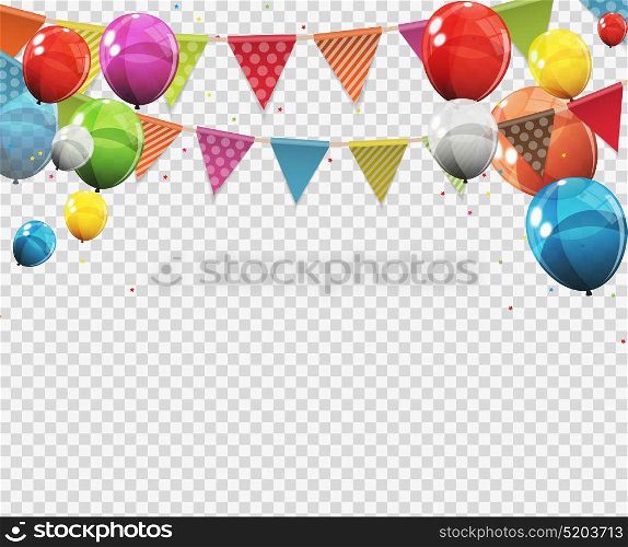 Group of Colour Glossy Helium Balloons with Blank Page Isolated on Transparent Background. Vector Illustration EPS10. Group of Colour Glossy Helium Balloons with Blank Page Isolated on Transparent Background. Vector Illustration