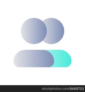 Group of contacts flat gradient color ui icon. Project team members. Distribution list. Address book. Simple filled pictogram. GUI, UX design for mobile application. Vector isolated RGB illustration. Group of contacts flat gradient color ui icon