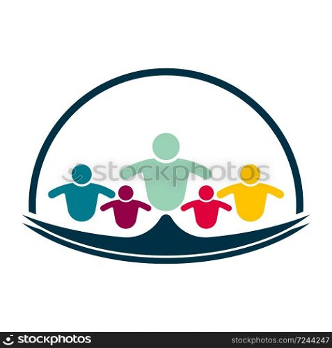 Group of five people.Teamwork meeting.people are meeting in the room,Vector illustration