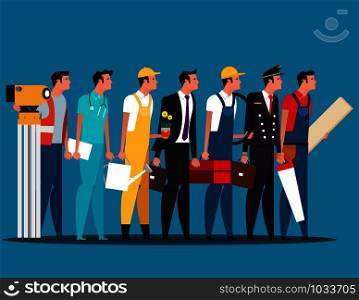 Group of people career characters. Labor day. Concept career character vector illustration.