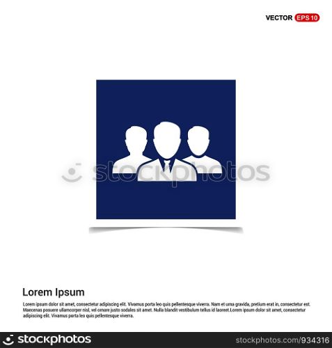 Group of people icon. - Blue photo Frame