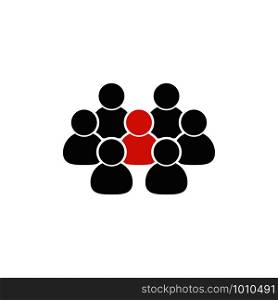 group of people icon in flat style, vector. group of people icon in flat style