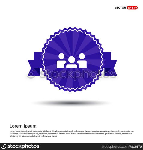 Group of people icon - Purple Ribbon banner