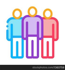 group of people icon vector. group of people sign. color symbol illustration. group of people icon vector outline illustration
