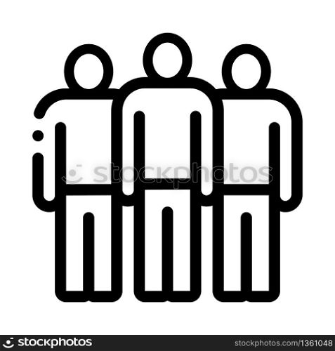 group of people icon vector. group of people sign. isolated contour symbol illustration. group of people icon vector outline illustration