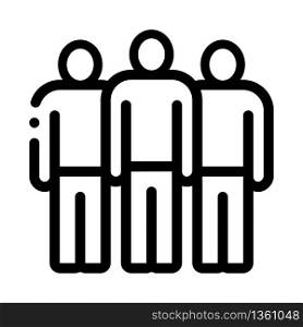group of people icon vector. group of people sign. isolated contour symbol illustration. group of people icon vector outline illustration
