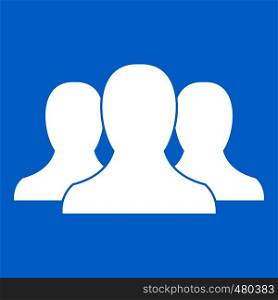Group of people in simple style isolated on white background vector illustration. Group of people icon white