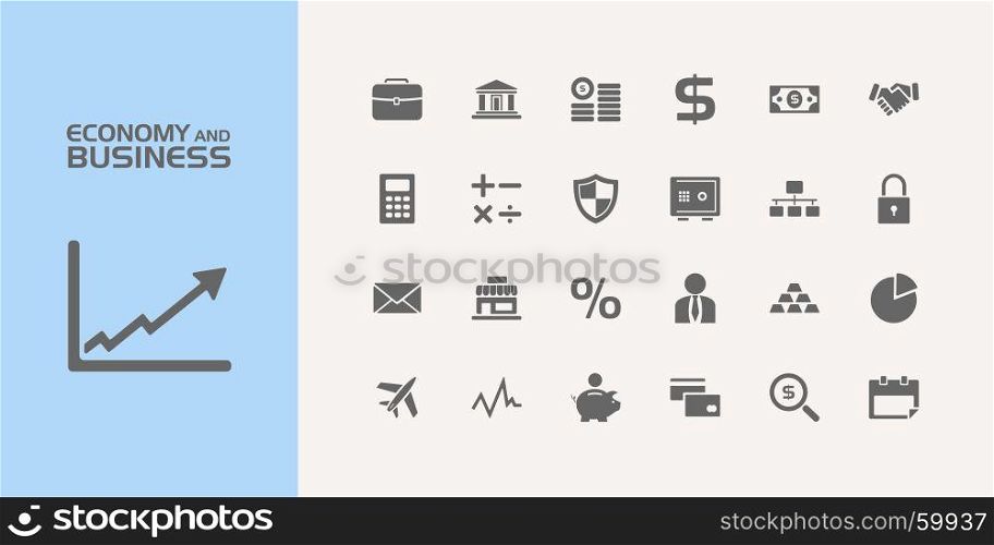 Group of twenty economy and business icons
