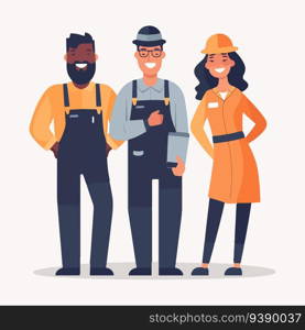 Group of young friendly people. Man and woman professionals vector illustration. Group of young friendly people. Man and woman professionals vector illustration.