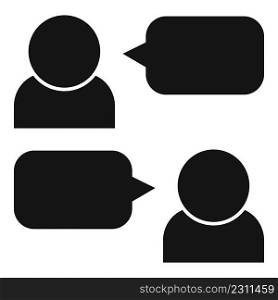 Group talk icon simple vector. Speak chat. Business office. Group talk icon simple vector. Speak chat