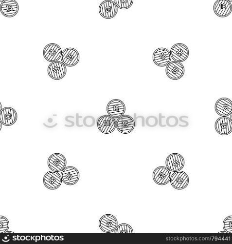 Group wood barrel icon. Outline illustration of group wood barrel vector icon for web design isolated on white background. Group wood barrel icon, outline style
