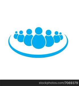 groups of people icon on white background. flat style. groups of people icon for your web site design, logo, app, UI. people symbol. team sign.