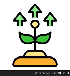 Grow expert icon outline vector. Business team. Success goal color flat. Grow expert icon vector flat