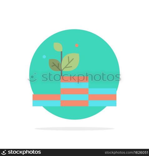 Grow, Growth, Money, Success Abstract Circle Background Flat color Icon