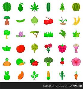 Grow icons set. Cartoon style of 36 grow vector icons for web isolated on white background. Grow icons set, cartoon style