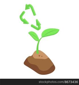 Grow plant content icon isometric vector. Digital influence. Customer online. Grow plant content icon isometric vector. Digital influence