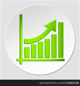Growing business arrow on diagram of growth, Profit green arrow. vector graph icon. eps10. Growing business arrow on diagram of growth, Profit green arrow. vector graph icon. vector