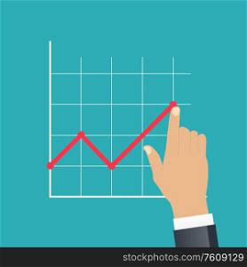 Growing business graph. Profit concept.Vector Illustration EPS10. Growing business graph. Profit concept.Vector Illustration