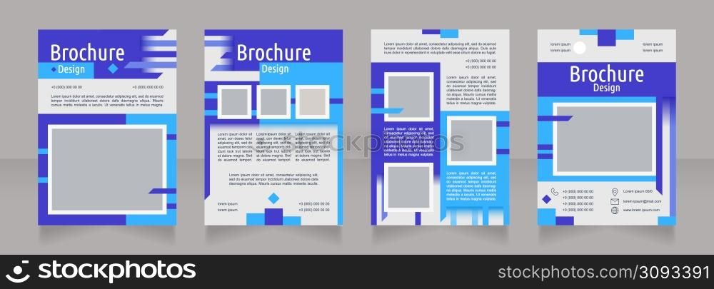 Growing business image blank brochure design. Template set with copy space for text. Premade corporate reports collection. Editable 4 paper pages. Ubuntu Condensed, Arial Regular fonts used. Growing business image blank brochure design