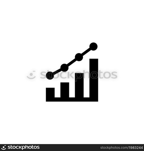 Growing Graph, Growth Diagram, Profit. Flat Vector Icon illustration. Simple black symbol on white background. Growing Graph, Growth Diagram, Profit sign design template for web and mobile UI element. Growing Graph, Growth Diagram, Profit. Flat Vector Icon illustration. Simple black symbol on white background. Growing Graph, Growth Diagram, Profit sign design template for web and mobile UI element.