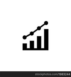 Growing Graph, Growth Diagram, Profit. Flat Vector Icon illustration. Simple black symbol on white background. Growing Graph, Growth Diagram, Profit sign design template for web and mobile UI element. Growing Graph, Growth Diagram, Profit. Flat Vector Icon illustration. Simple black symbol on white background. Growing Graph, Growth Diagram, Profit sign design template for web and mobile UI element.
