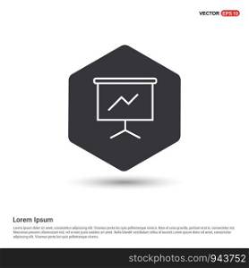 Growing graph icon Hexa White Background icon template - Free vector icon