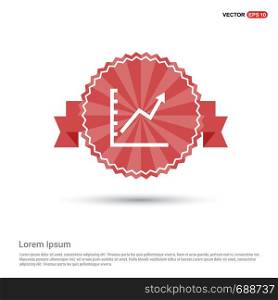 Growing graph icon - Red Ribbon banner
