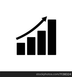 Growing graph. Infographic Diagram vector icon