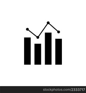 Growing graph sign icon