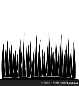 Growing grass black simple icon on a white background. Growing grass black simple icon