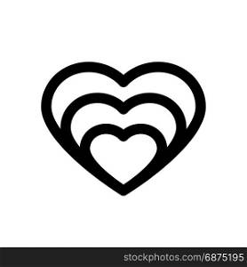 growing heart, icon on isolated background