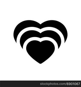 growing heart, icon on isolated background