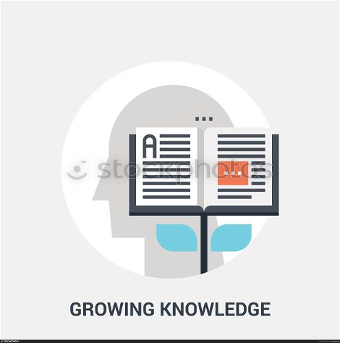 growing knowledge icon concept. Abstract vector illustration of growing knowledge icon concept