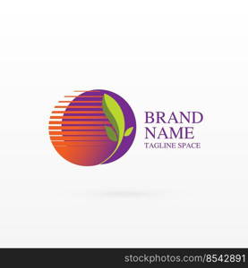 growing leaf logo concept template