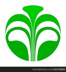 growing leaf logo vector illustration design