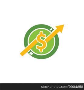 growing money  arrow    icon vector illustration design