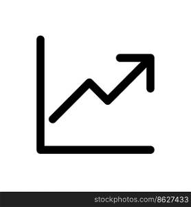 Growth black glyph ui icon. Business analytics. Progress forecast. Improvement. User interface design. Silhouette symbol on white space. Solid pictogram for web, mobile. Isolated vector illustration. Growth black glyph ui icon