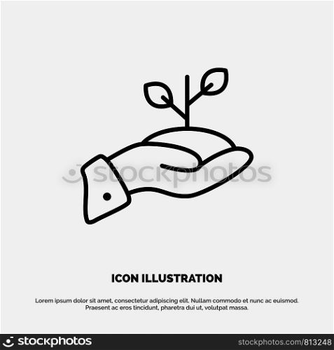 Growth, Charity, Donation, Finance, Loan, Money, Payment Line Icon Vector