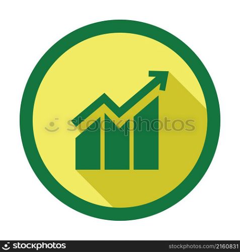 growth chart circle icon