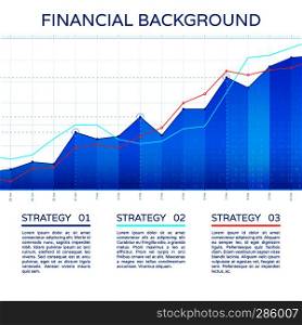 Growth chart economy concept. Statistics business graph vector financial markets background. Stock economic info chart illustration. Growth chart economy concept. Statistics business graph vector financial markets background