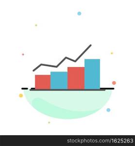 Growth, Chart, Flowchart, Graph, Increase, Progress Abstract Flat Color Icon Template