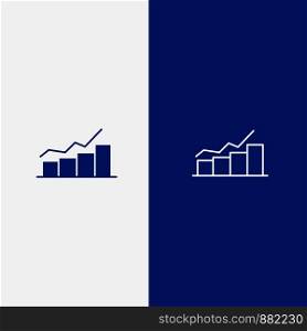 Growth, Chart, Flowchart, Graph, Increase, Progress Line and Glyph Solid icon Blue banner Line and Glyph Solid icon Blue banner