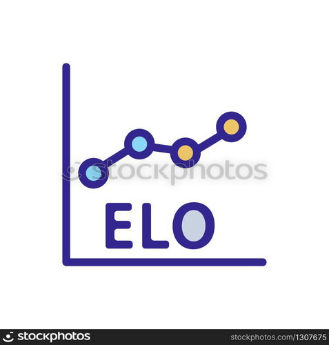 growth chart icon vector. growth chart sign. color isolated symbol illustration. growth chart icon vector outline illustration